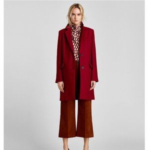 Zara 'Masculine" Burgundy Peacoat